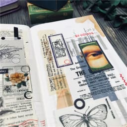 23pcs Retro Oil Painting Eyes Carving Material Stickers Decorative DIY Craft Photo Albums Junk Journal Vintage Girls Sticker
