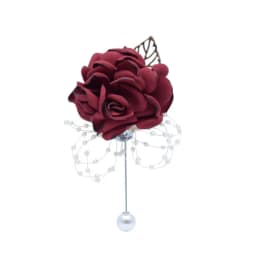 YO CHO Wrist Corsage Wedding Bracelet for Bridesmaid Burgundy Silk Wrist Corsage Bridesmaid Sisters Hand Flowers Men Boutonniere