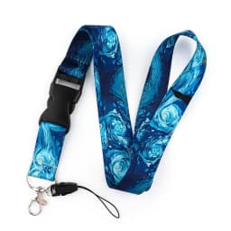1PC New Printed Fabric Lanyard badge ID Card Holder Neck Strap Clip Mobile Phone Neck Straps Office School Supplies