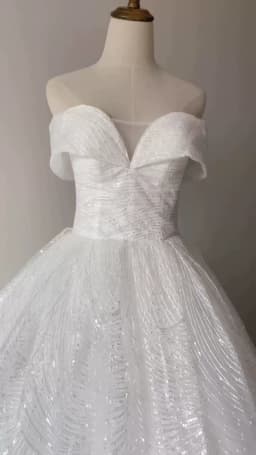 Cheap Wedding Dress Shiny Wedding Dress Classic Boat Neck Bridal Party Gown Vestido De Noiva Robe De Mariee Customized