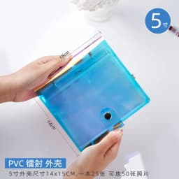 Yoofun 100/50 Pockets PVC Portable Photo Album Laser Color Album for Mini Instax & Name Card Album Photo Book Transparent