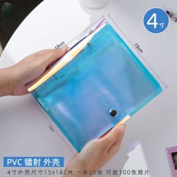 Yoofun 100/50 Pockets PVC Portable Photo Album Laser Color Album for Mini Instax & Name Card Album Photo Book Transparent