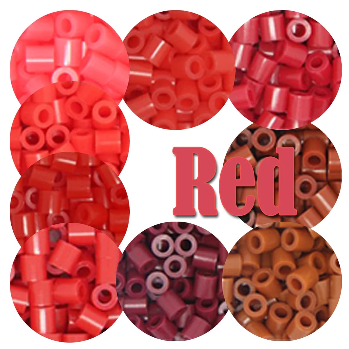 Red Color 5mm 1000PCS Pixel Art Puzzle Hama Beads Iron Fuse Beads Diy Puzzles High Quality Gift Toy