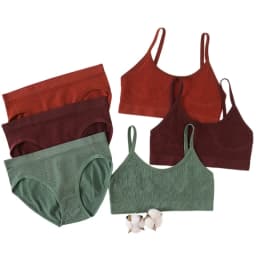 Women Seamless Bra And Briefs Set Wireless Bra Top Sexy Lingerie Set U Back Brassiere Crop Top Female Ribbed Underwear Set