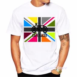 Cafe Racer Motorcycle Print Men's Vintage T Shirt Summer 2024 White Short Sleeve Casual Top 90s Cool Hip Hop Rock Tshirt Graphic