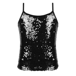 Kids Clothes Girls Shiny Metallic Camisole Tank Top Dance Costume Children Gymnastics Workout Stage Performance Clothing Tops