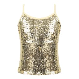 Kids Clothes Girls Shiny Metallic Camisole Tank Top Dance Costume Children Gymnastics Workout Stage Performance Clothing Tops
