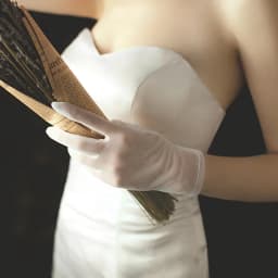 WG002 Simple Handmade Women Wedding Bridal Short White Gloves Breathable Tulle Wrist Finger Brides Bridesmaid Handschuh