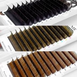ABONNIE Dark Brown Eyelash Extension Mix 8-15mm Mink Individual Eyelash Lashes High Quality Color Natural Korean Eyelashes