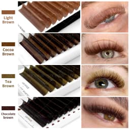 ABONNIE Dark Brown Eyelash Extension Mix 8-15mm Mink Individual Eyelash Lashes High Quality Color Natural Korean Eyelashes