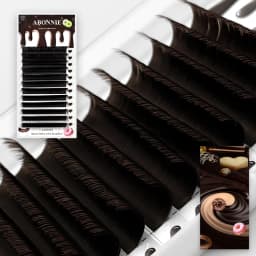 ABONNIE Dark Brown Eyelash Extension Mix 8-15mm Mink Individual Eyelash Lashes High Quality Color Natural Korean Eyelashes