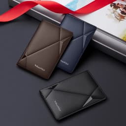 Men's Leather Wallet ultra thin vertical card holder multi function driver's license wallet high grade brand short Coin Purse