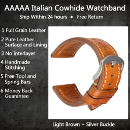 Luxury Handmade Watch Band Genuine Cow Leather Watch Strap With Butterfly Buckle Bracelet For Hamilton SEIKO Citizen Watchbands