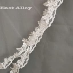 Real Picture 2 Layers Ivory Lace Edge Short Wedding Bridal Veils With Comb Wedding Accessories Veu De Noiva Face Veil