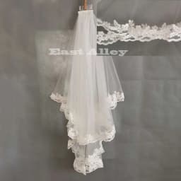 Real Picture 2 Layers Ivory Lace Edge Short Wedding Bridal Veils With Comb Wedding Accessories Veu De Noiva Face Veil