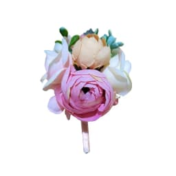Meldel Corsage Groom Boutonniere Pin Bridal Wrist Corsage Champagne Blue Bridesmaid Bracelet Men Prom Wedding Flower Accessories