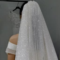 Shiny Cathedral Veil Sparking Wedding Bridal Veil white Ivory Champagne With Comb Customized veil Wedding Accessories