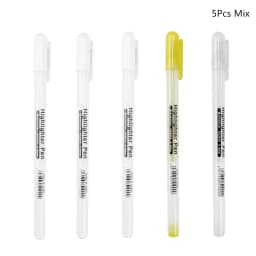 3/13Pc White Gel Pen 0.8mm Fine Point White Pen Refill Rod for Artists Art Drawing Sketching Writing Highlight Marker Fineliner