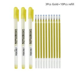 3/13Pc White Gel Pen 0.8mm Fine Point White Pen Refill Rod for Artists Art Drawing Sketching Writing Highlight Marker Fineliner