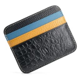 Vintage Cowhide Leather ID Card Bag With 7 Card Slots Super Thin Genuine Leather Bank Credit Card Holder Coin Purse Wallet