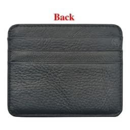 Vintage Cowhide Leather ID Card Bag With 7 Card Slots Super Thin Genuine Leather Bank Credit Card Holder Coin Purse Wallet