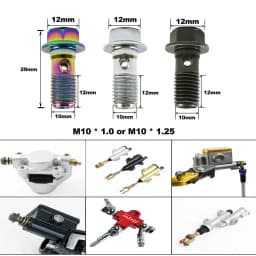 M10 Brake Caliper Banjo Bolt Oil Drain Screw For Yamaha Kawasaki Suzuki Aprilia Brake Hose Screw