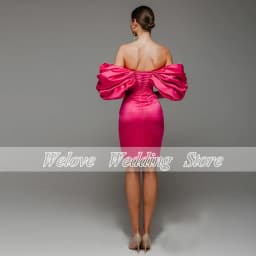 Mini Short Prom Dress For Woman Off Shoulder Simple Party Gown Pleat Corset Back Sleeveless Vestido De Novia Custom Made Cheap