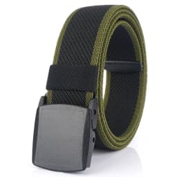 VATLTY Metal Free Men's Elastic Belt Strong Engineering Plastic Quick Release Nylon Buckle Unisex Stretch Belt Outdoor Girdles