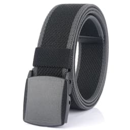 VATLTY Metal Free Men's Elastic Belt Strong Engineering Plastic Quick Release Nylon Buckle Unisex Stretch Belt Outdoor Girdles