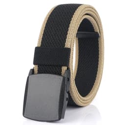 VATLTY Metal Free Men's Elastic Belt Strong Engineering Plastic Quick Release Nylon Buckle Unisex Stretch Belt Outdoor Girdles