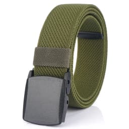VATLTY Metal Free Men's Elastic Belt Strong Engineering Plastic Quick Release Nylon Buckle Unisex Stretch Belt Outdoor Girdles