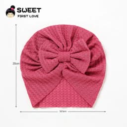 Waffle Bowknot Newborn Baby Girl Turban for Babies Soft Cotton Bow Infant Beanie Baby Headbands Toddler Baby Hair Accessories