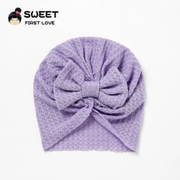 Waffle Bowknot Newborn Baby Girl Turban for Babies Soft Cotton Bow Infant Beanie Baby Headbands Toddler Baby Hair Accessories