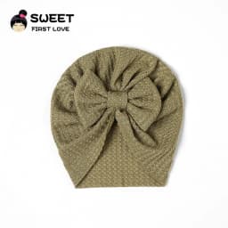 Waffle Bowknot Newborn Baby Girl Turban for Babies Soft Cotton Bow Infant Beanie Baby Headbands Toddler Baby Hair Accessories