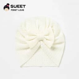 Waffle Bowknot Newborn Baby Girl Turban for Babies Soft Cotton Bow Infant Beanie Baby Headbands Toddler Baby Hair Accessories