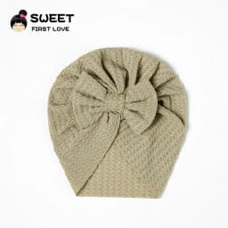 Waffle Bowknot Newborn Baby Girl Turban for Babies Soft Cotton Bow Infant Beanie Baby Headbands Toddler Baby Hair Accessories