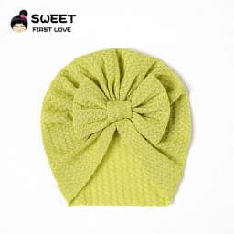 Waffle Bowknot Newborn Baby Girl Turban for Babies Soft Cotton Bow Infant Beanie Baby Headbands Toddler Baby Hair Accessories