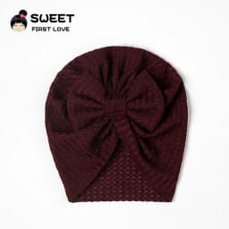 Waffle Bowknot Newborn Baby Girl Turban for Babies Soft Cotton Bow Infant Beanie Baby Headbands Toddler Baby Hair Accessories
