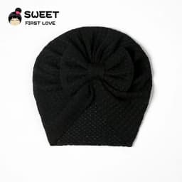 Waffle Bowknot Newborn Baby Girl Turban for Babies Soft Cotton Bow Infant Beanie Baby Headbands Toddler Baby Hair Accessories