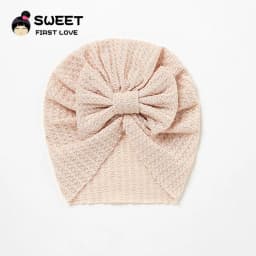 Waffle Bowknot Newborn Baby Girl Turban for Babies Soft Cotton Bow Infant Beanie Baby Headbands Toddler Baby Hair Accessories