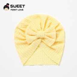 Waffle Bowknot Newborn Baby Girl Turban for Babies Soft Cotton Bow Infant Beanie Baby Headbands Toddler Baby Hair Accessories
