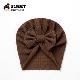 Waffle Bowknot Newborn Baby Girl Turban for Babies Soft Cotton Bow Infant Beanie Baby Headbands Toddler Baby Hair Accessories