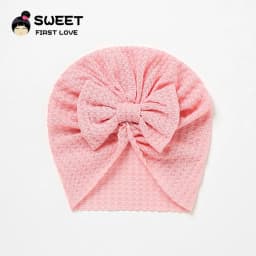 Waffle Bowknot Newborn Baby Girl Turban for Babies Soft Cotton Bow Infant Beanie Baby Headbands Toddler Baby Hair Accessories