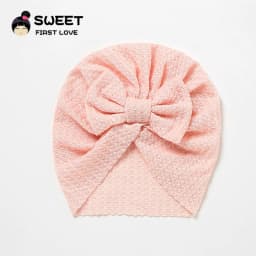 Waffle Bowknot Newborn Baby Girl Turban for Babies Soft Cotton Bow Infant Beanie Baby Headbands Toddler Baby Hair Accessories