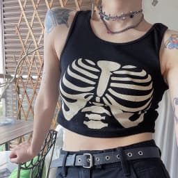 Y2k Sexy Punk Vintage Goth Black T Shirt Summer Clothes For Women Fashion Rhinestone Crop Top O-neck Short Sleeve Tee Streetwear