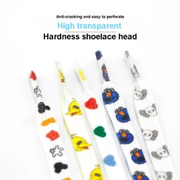 Cartoon Laces Shoe Athletic String No Elasticity Flat Shoelaces Of Sport White Leisure Women Sneaker Lacet Shoelaces Accessories