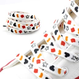 Cartoon Laces Shoe Athletic String No Elasticity Flat Shoelaces Of Sport White Leisure Women Sneaker Lacet Shoelaces Accessories