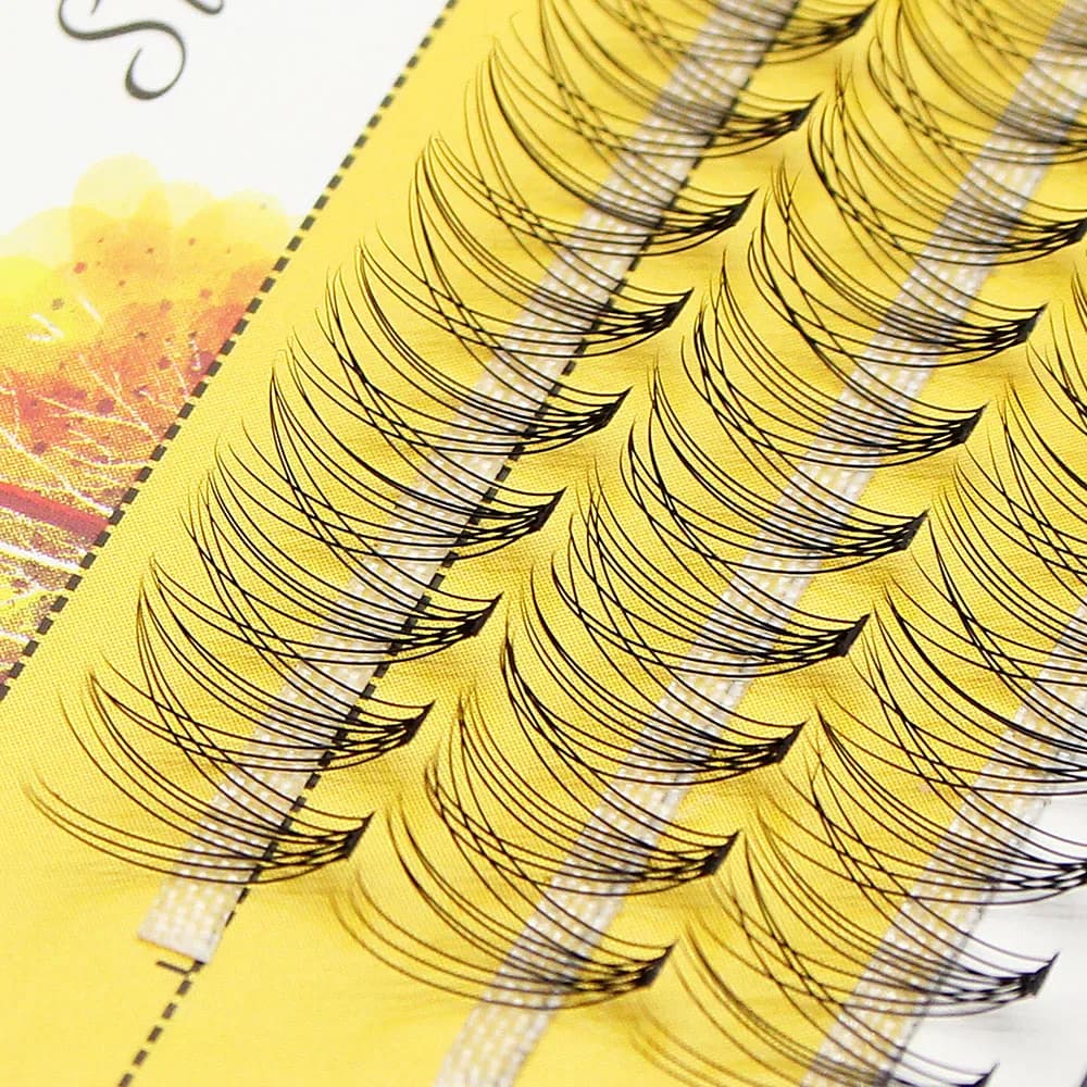 Premium 60 Bundles Mink Eyelash Extension Natural 3D Russian Volume Faux Eyelashes Individual 10D Cluster Lashes Makeup Cilia
