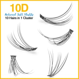 Premium 60 Bundles Mink Eyelash Extension Natural 3D Russian Volume Faux Eyelashes Individual 10D Cluster Lashes Makeup Cilia