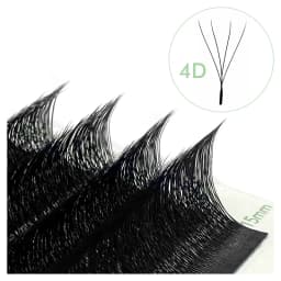 NATUHANA W Shape Eyelashes Extensions 3D 4D 5D 6D W Shaped Brown Black Clover Hand Made Premade Volume Fans Lash Extensions